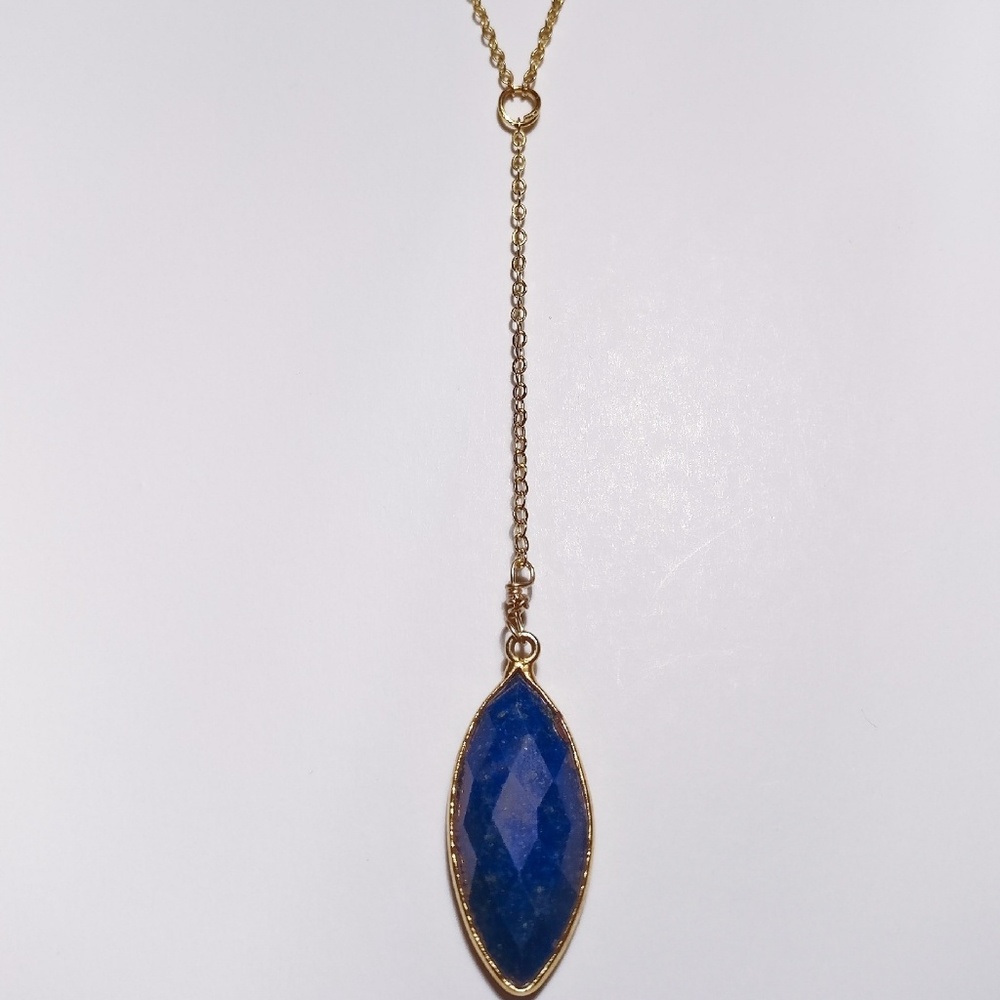 NWT *SALE*  Marquise Lazuli stone Y Necklace